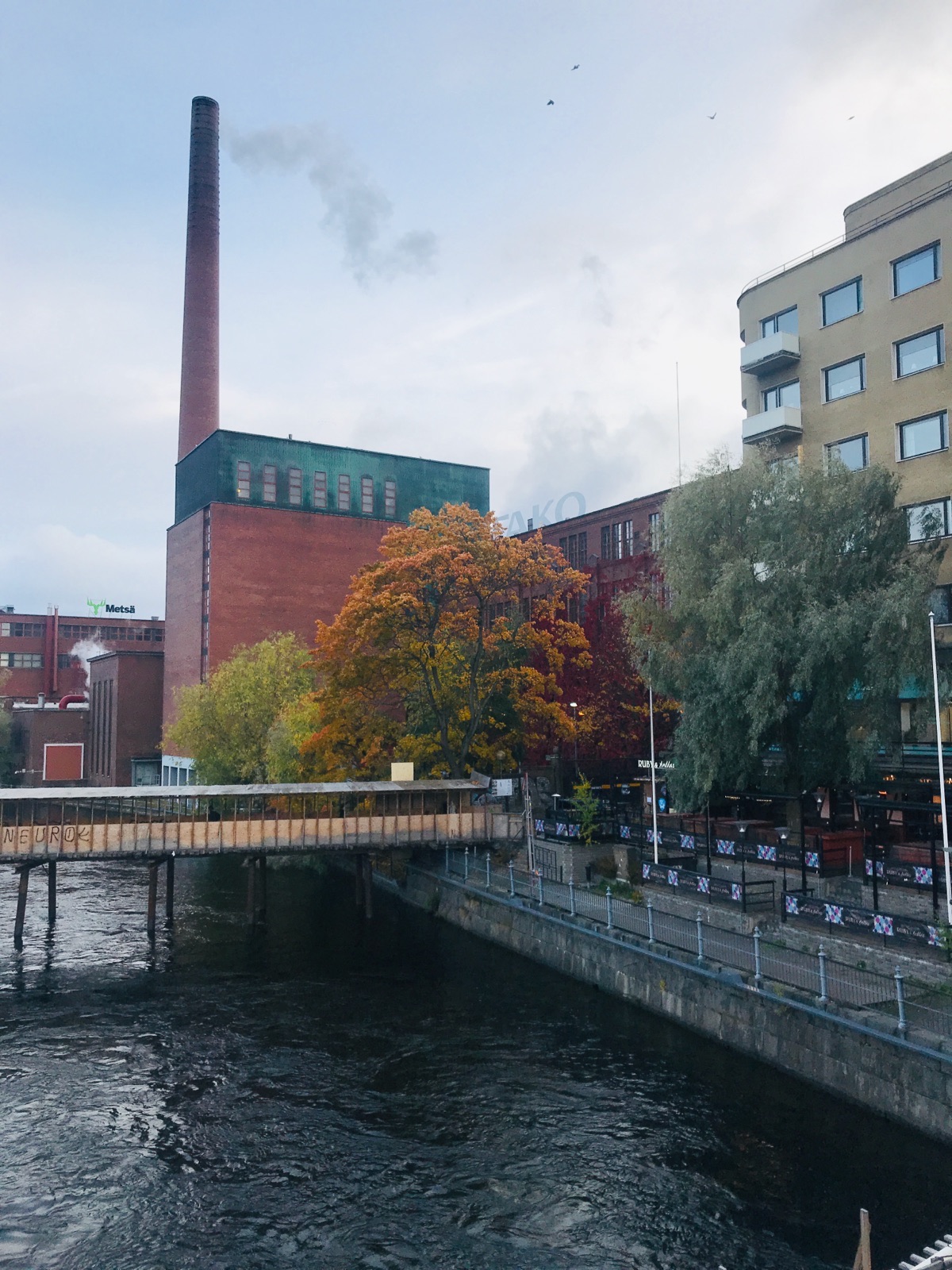 Tampere riverside industrial scene