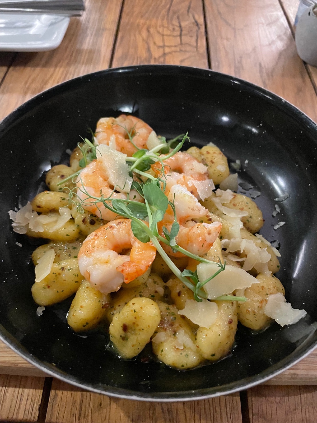 GF shrimp gnocchi at Kata Restaurant