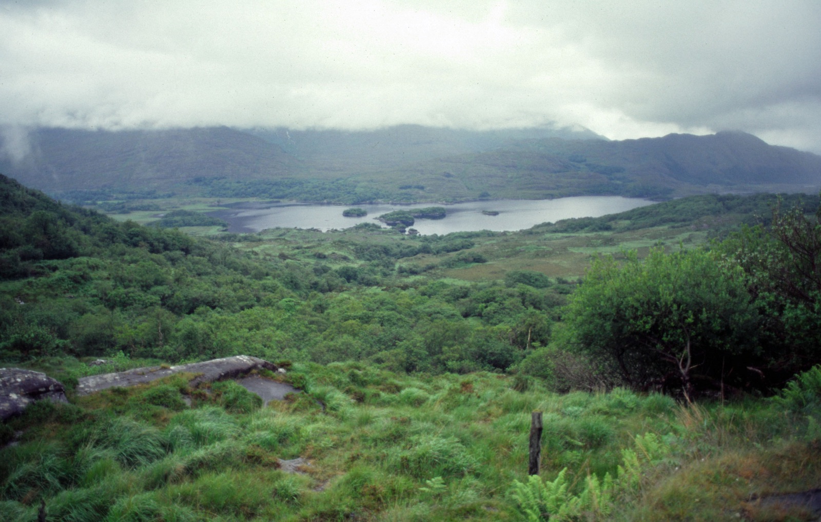 Killarney landscape with lakes and mountains