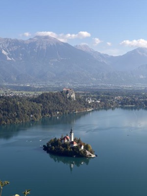 Bled Island and the lake from Mala Osojnica