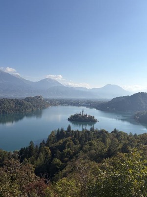 Bled Island seen from the Ojstrica viewpoint