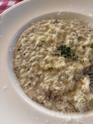 Gluten-free truffle risotto at Restaurant Oštarija