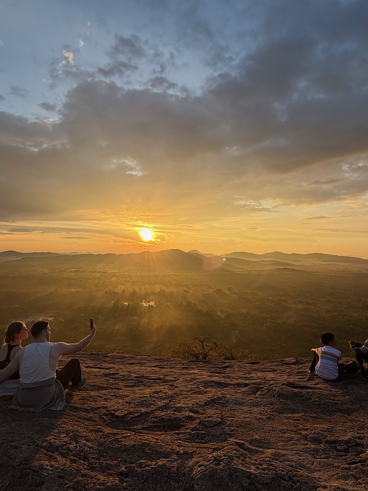Sunset view from Pidurangala Rock summit